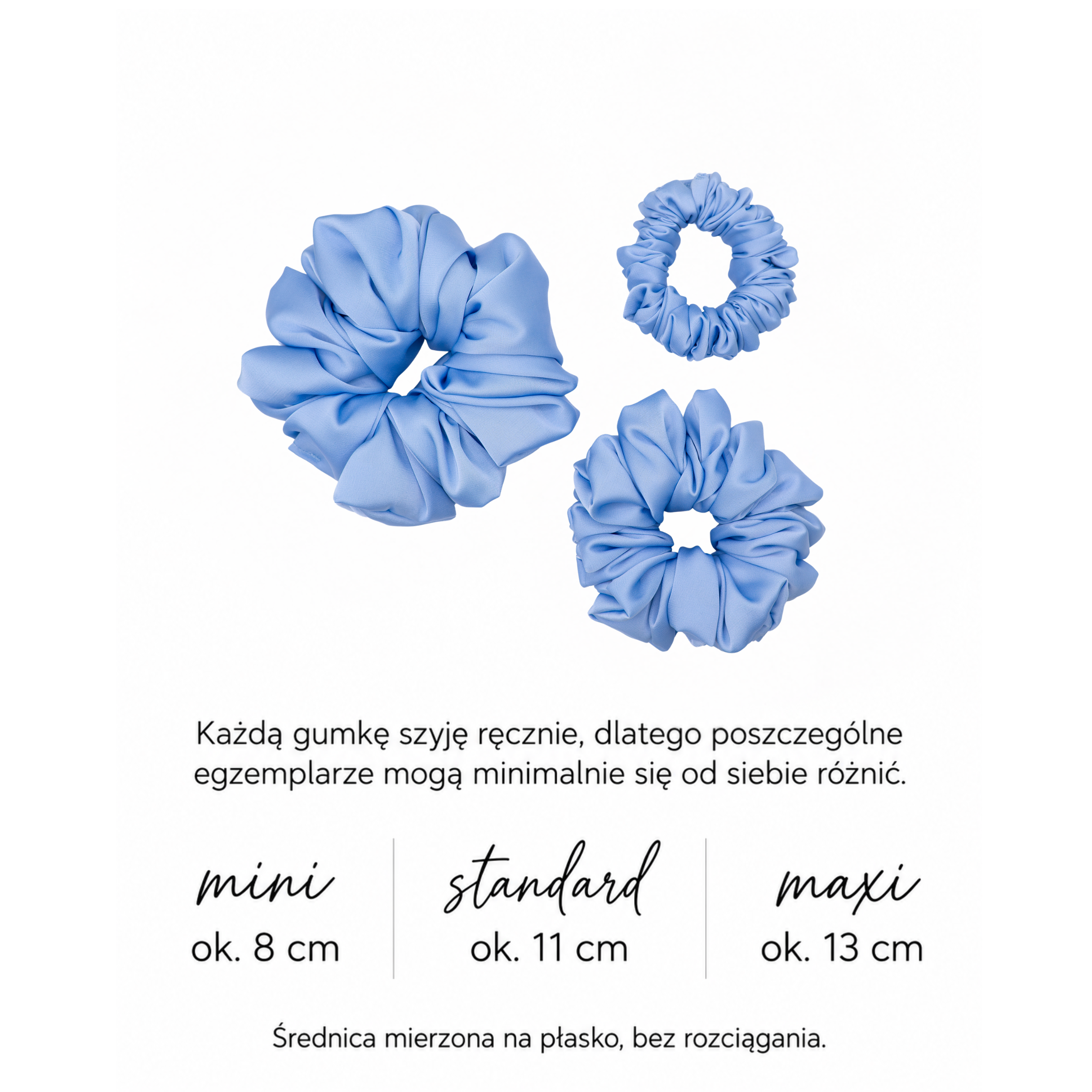 Porównanie rozmiarów gumek DiDi: MINI, STANDARD i MAXI